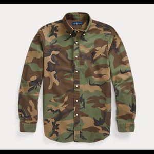 Polo Ralph Lauren Classic Fit Camouflage Oxford Shirt Size M